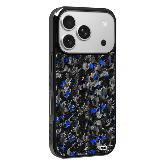 iPhone Forged Carbon Fiber Case Blue Flake