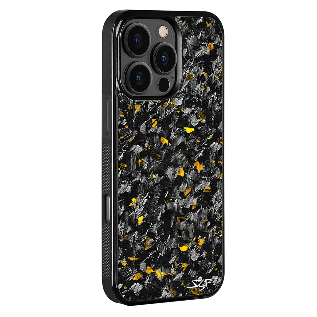 iPhone Forged Carbon Fiber Case Gold Flake