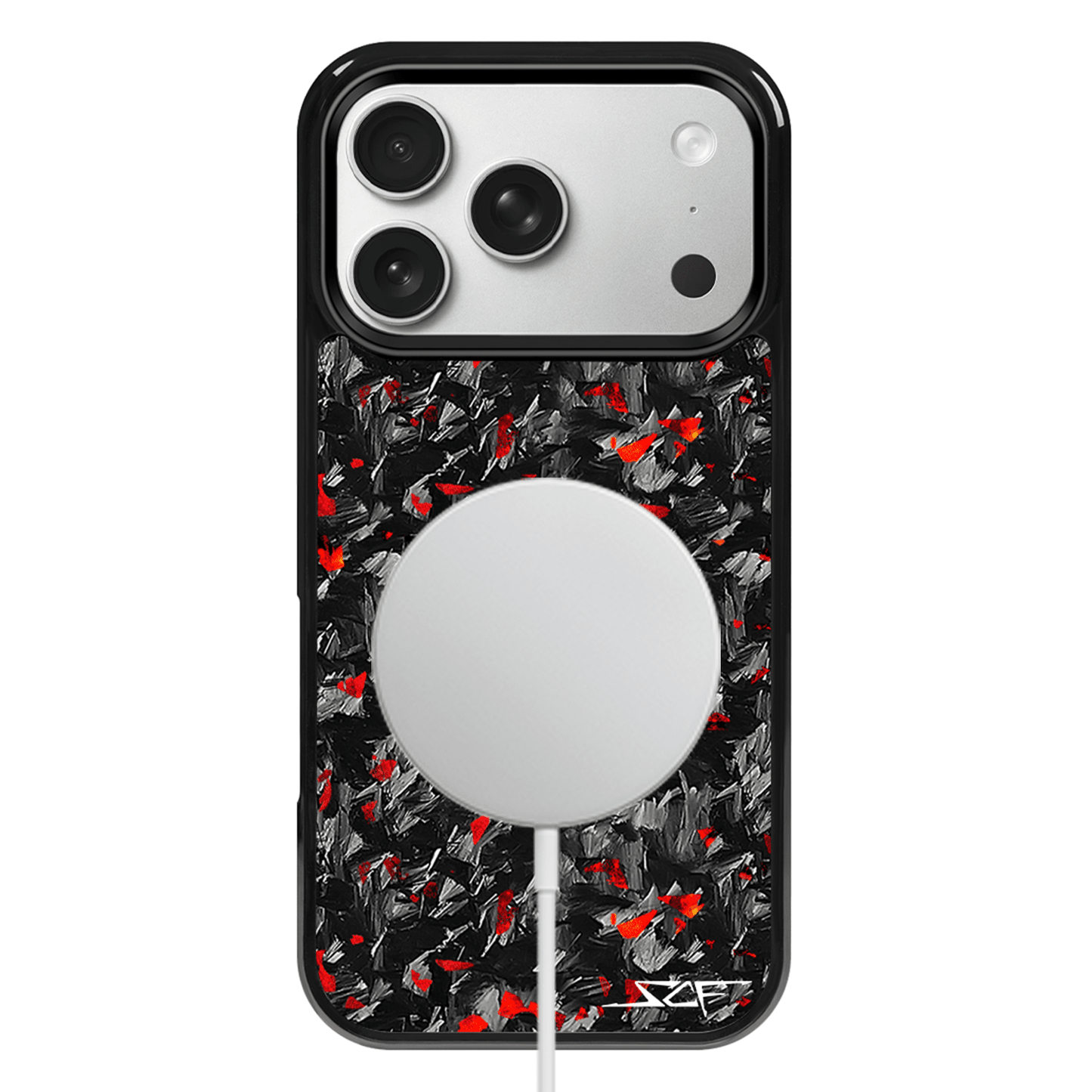 iPhone Forged Carbon Fiber Case Red Flake
