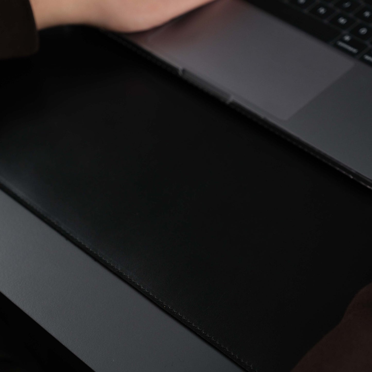 Black Leather, Premium Desk Pad