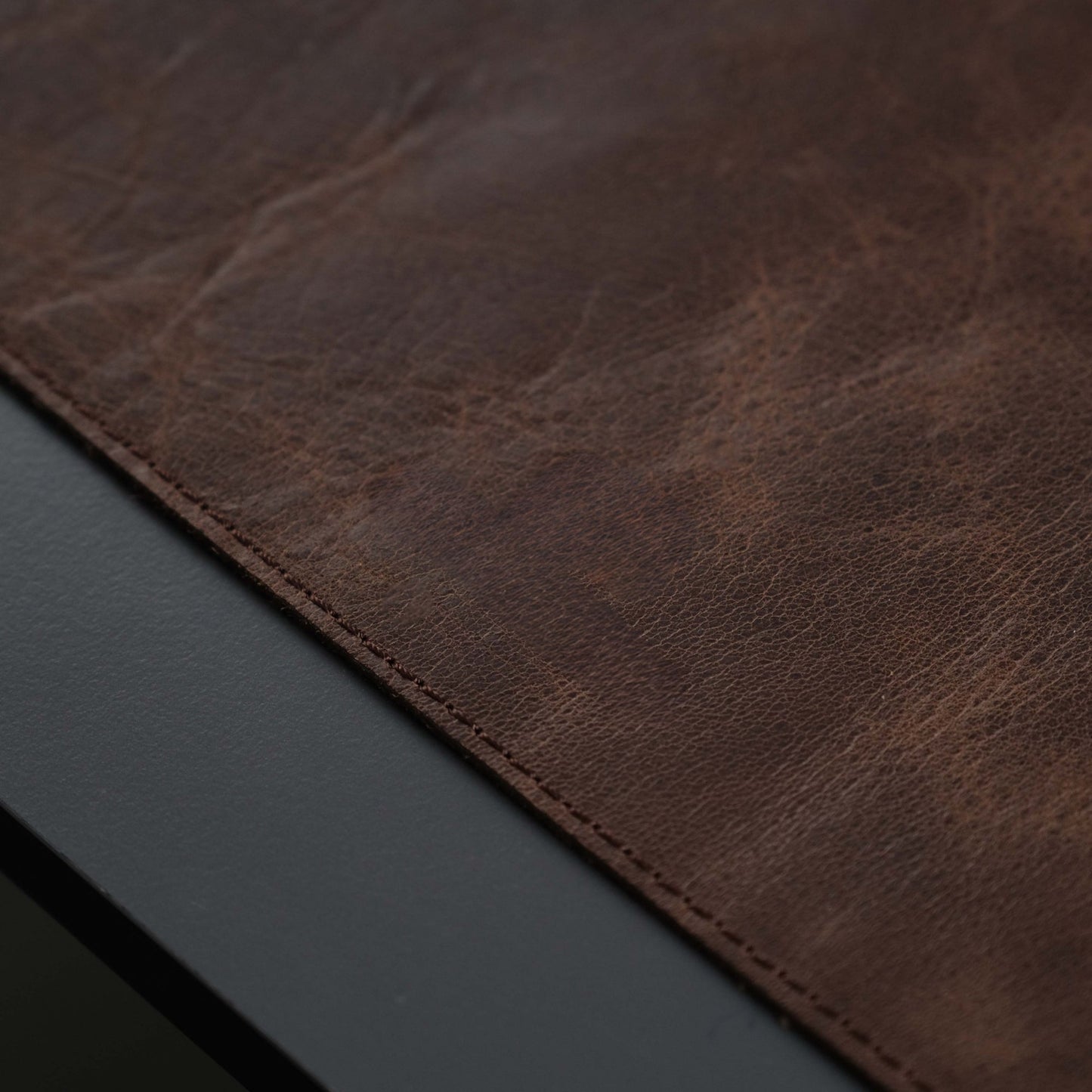 Dark Brown Leather, Premium Desk Pad