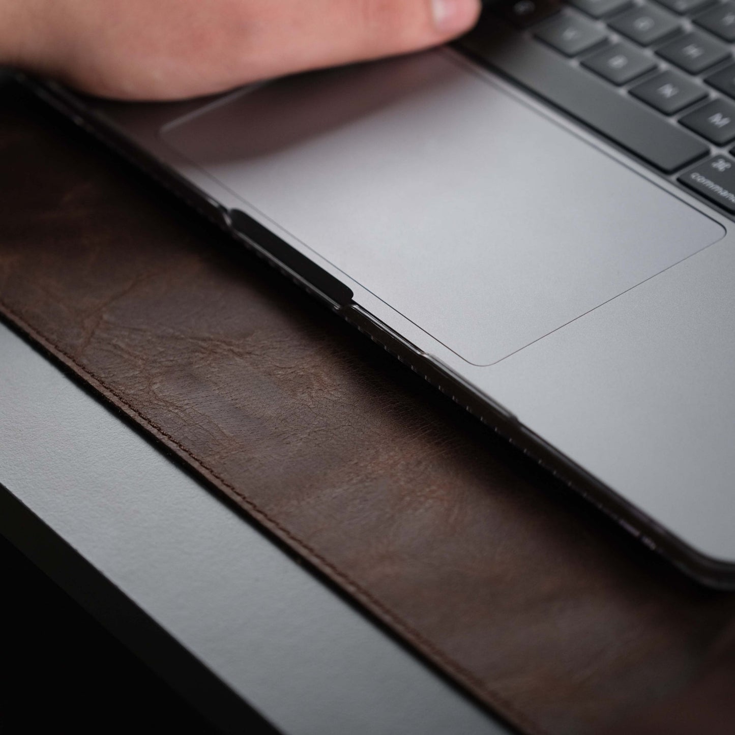 Dark Brown Leather, Premium Desk Pad