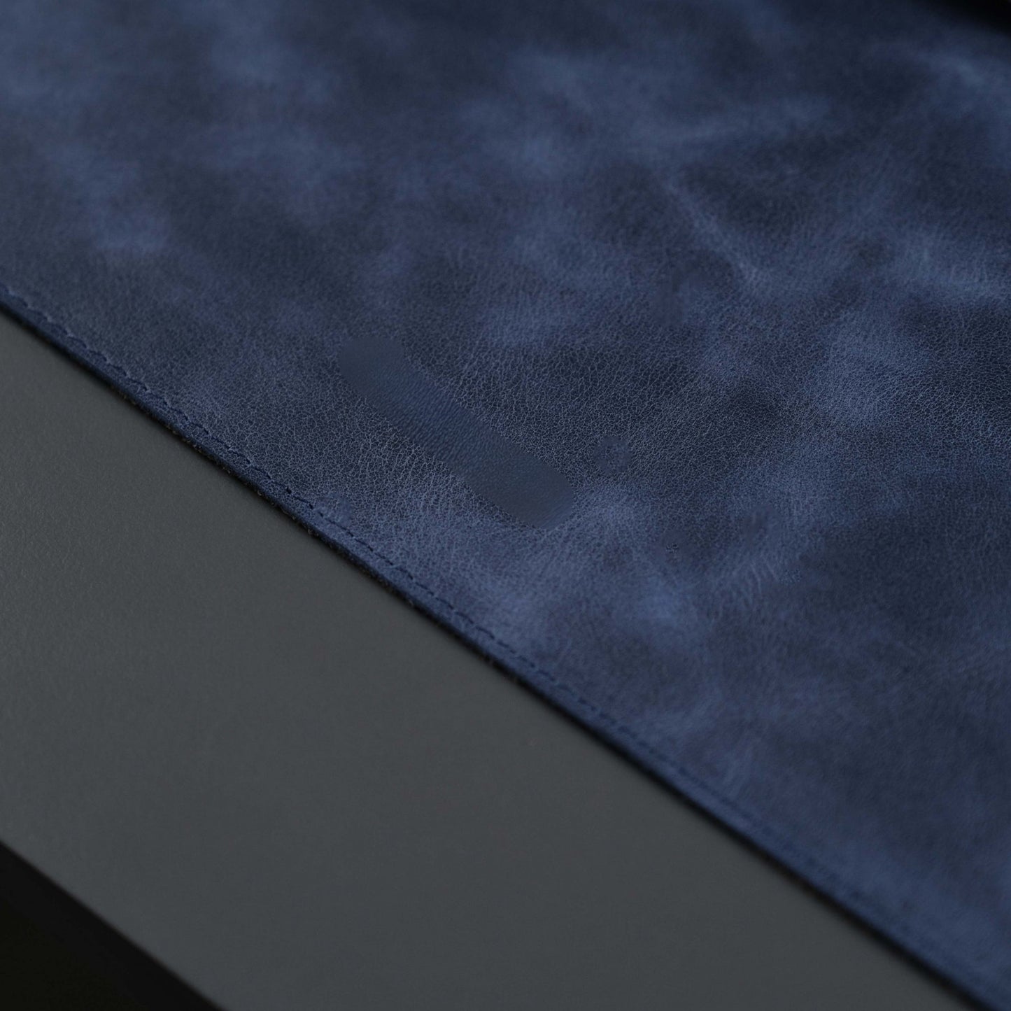 Navy Blue Leather, Premium Desk Pad