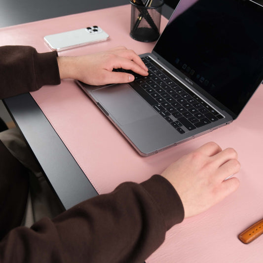 Pink Leather, Premium Desk Pad