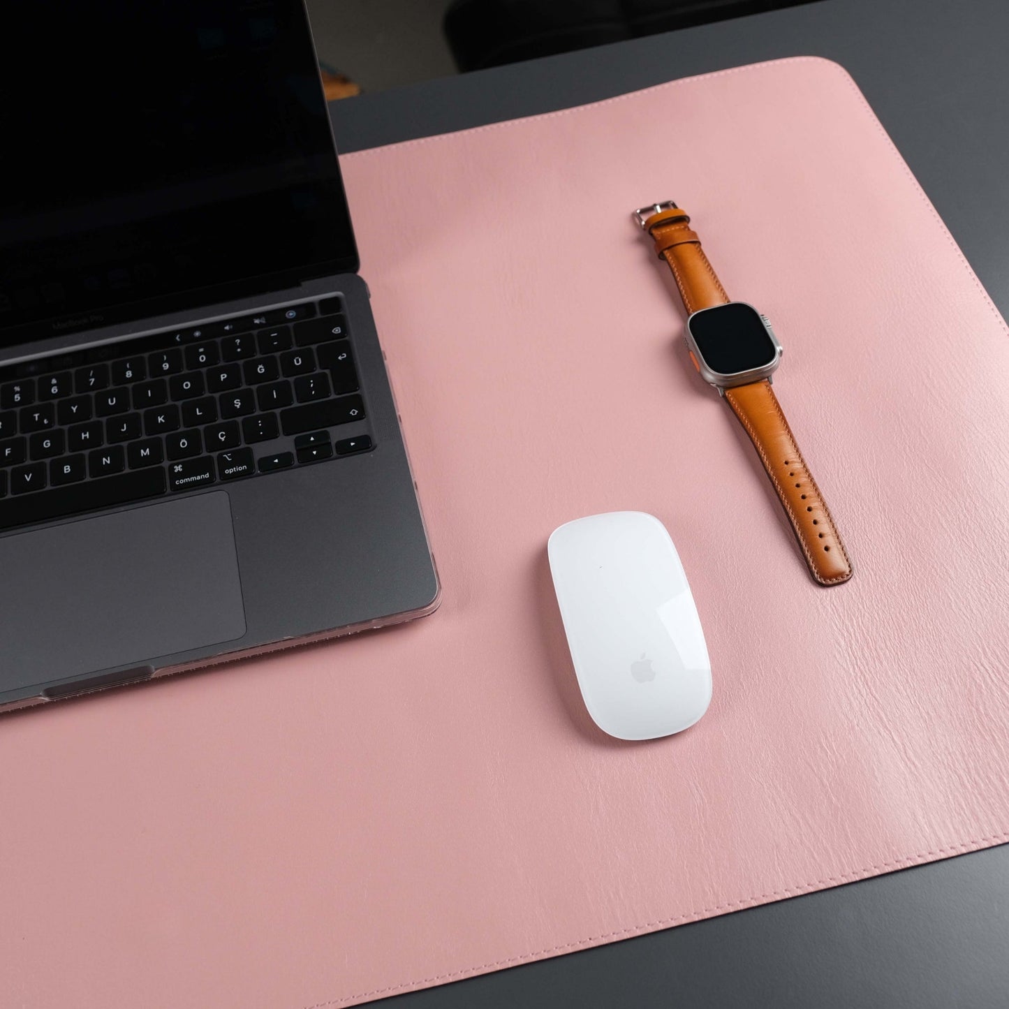 Pink Leather, Premium Desk Pad