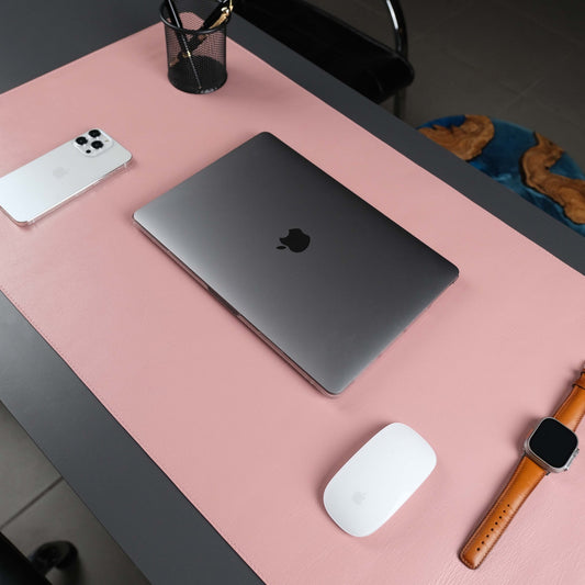 Pink Leather, Premium Desk Pad