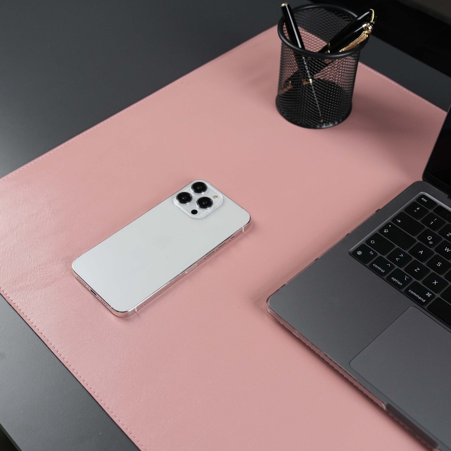 Pink Leather, Premium Desk Pad