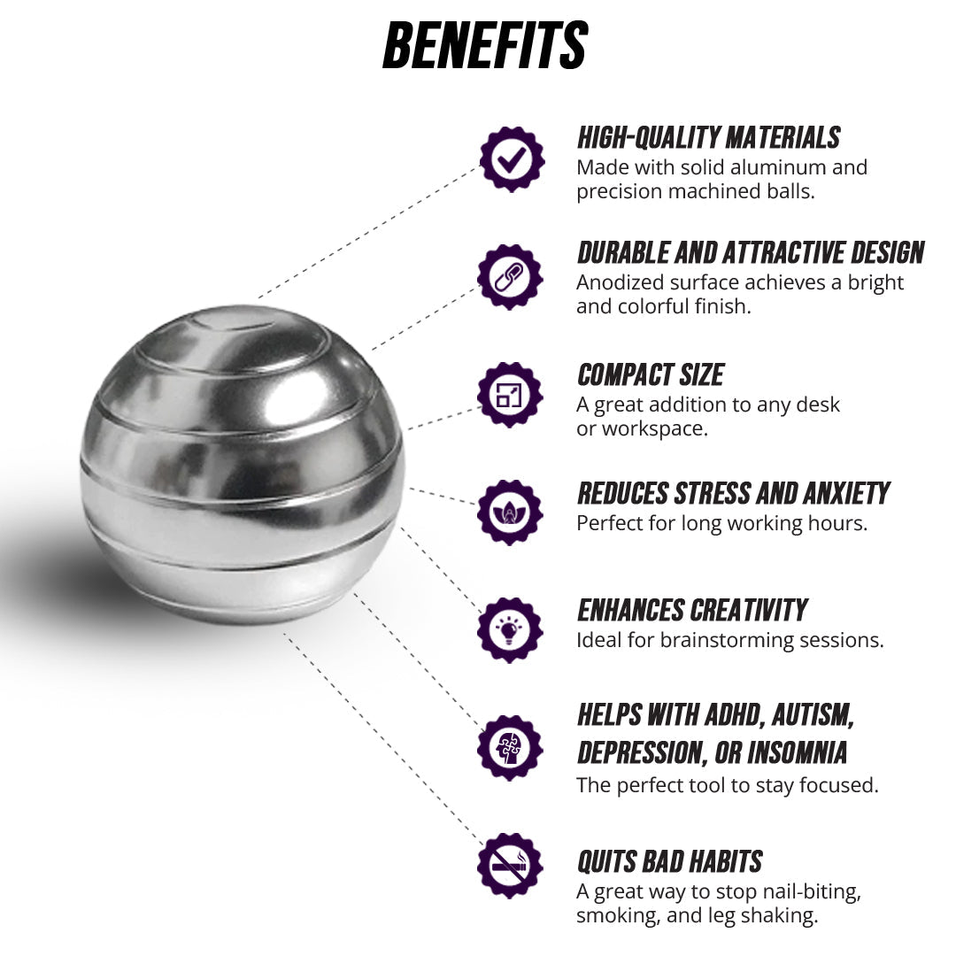 Rotating Fidget Desktop Spinning Ball