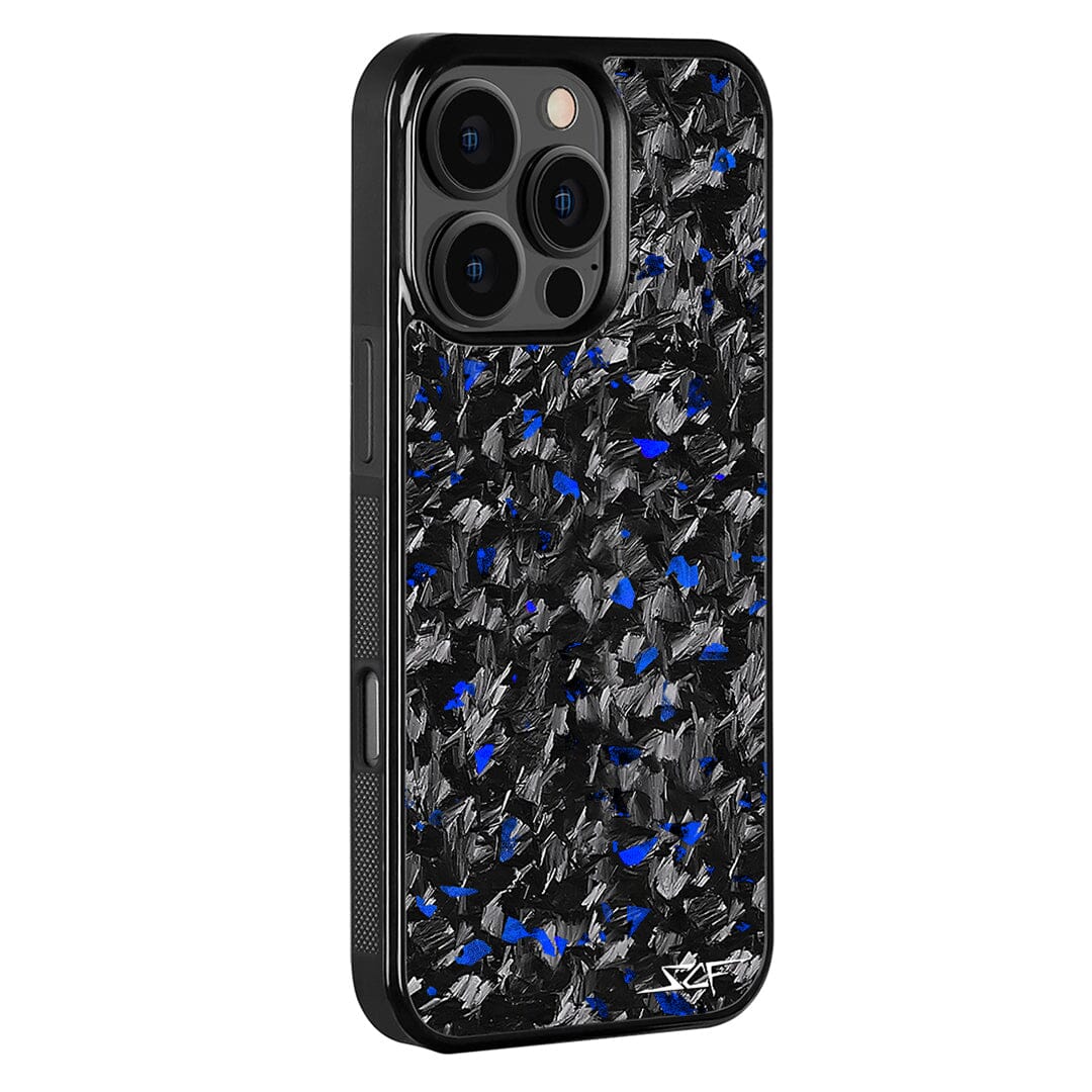 iPhone Forged Carbon Fiber Case Blue Flake